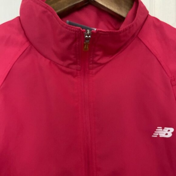 New Balance Women's Pink Full Zip Pockets Active Outdoor Windbreaker Size Medium - Picture 5 of 8